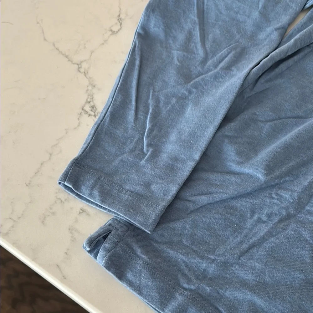 Vineyard Vines Light Blue Zip Up Sweater with Standing Collar